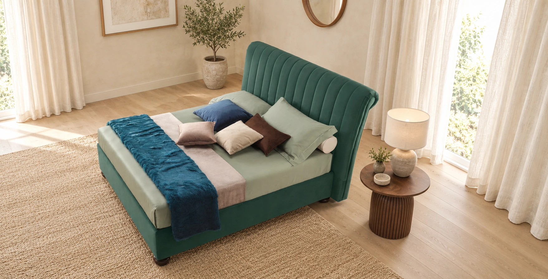Letto Bessie in ambientazione luminosa