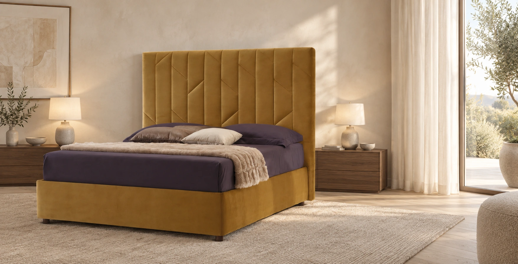 Letto Patricia in una nuova ambientazione luminosa